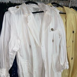 a new day White Trench Coat